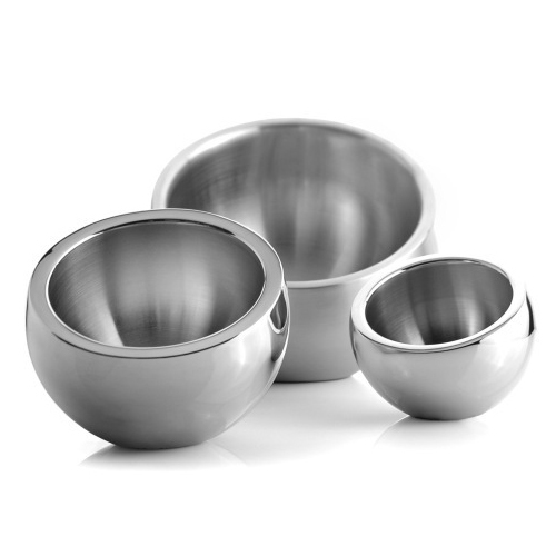 Round Chrome Candy Bowls