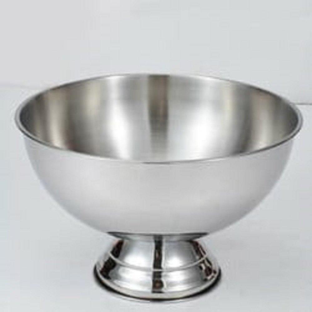 BarX-Pro Silver Stainless Steel Round Punch Bowl, For Hotel