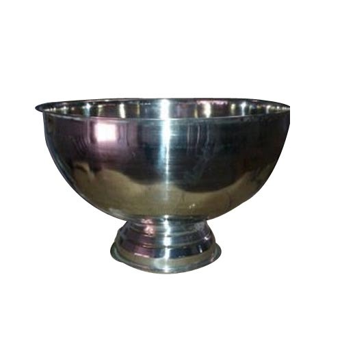 Shreenathji Round Stainless Steel Punch Bowl, Set Contains: One, Size: 32 Cm