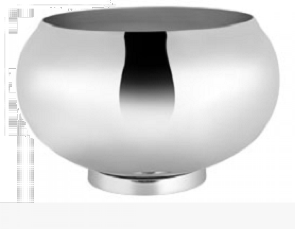 Round Silver Skyra Steel Punch Bowl