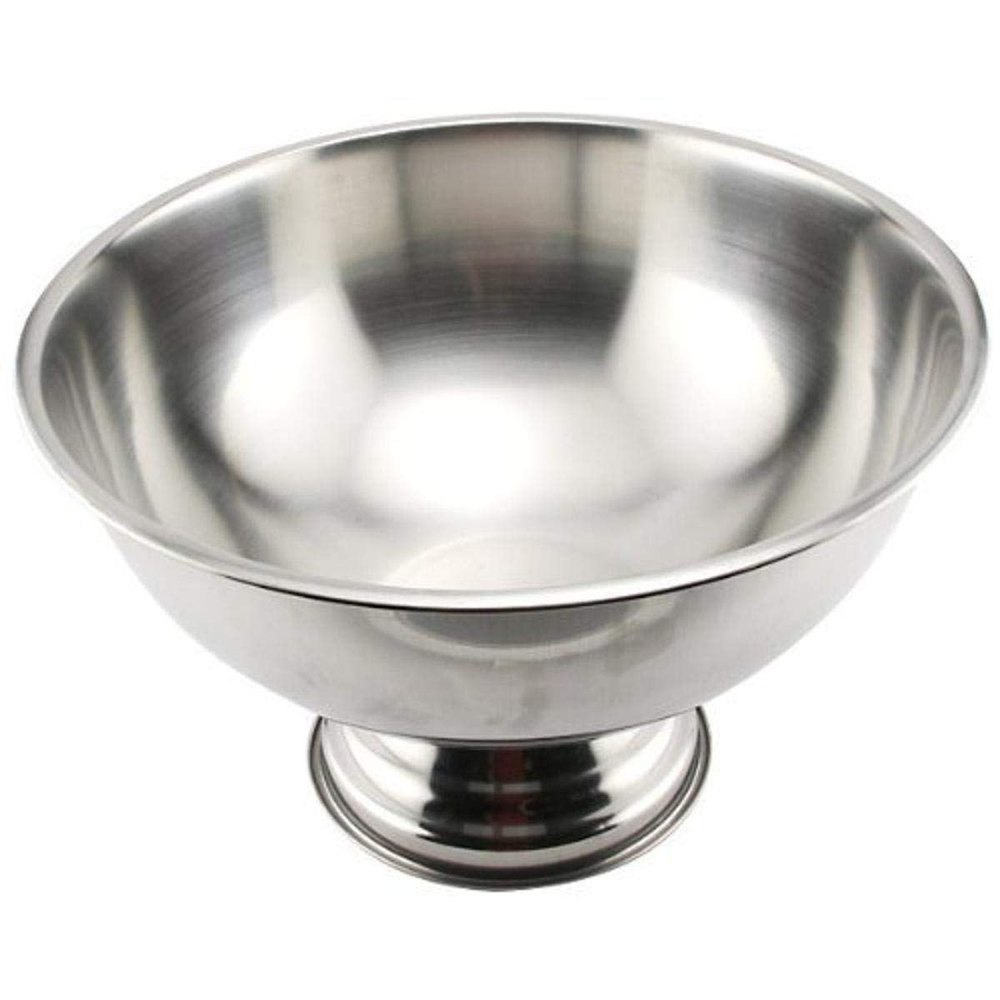 Silver Polished Stainless Steel Round Punch Bowl - 1.5L, 2L, 3L, 5L & 7.5L