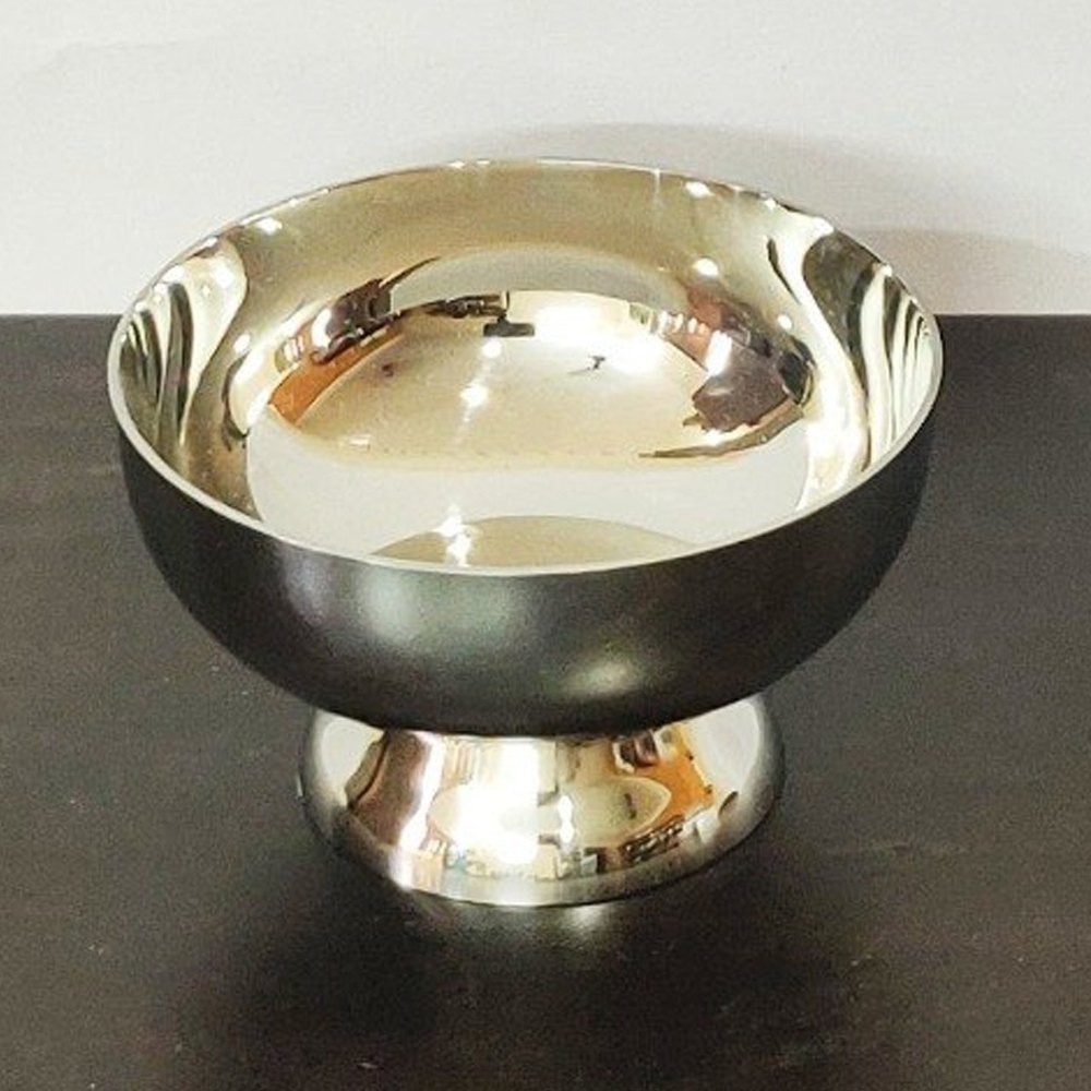 Silver Stainless Steel Ice Cream Cup, For Icecream, Size: 5inch(Diameter)
