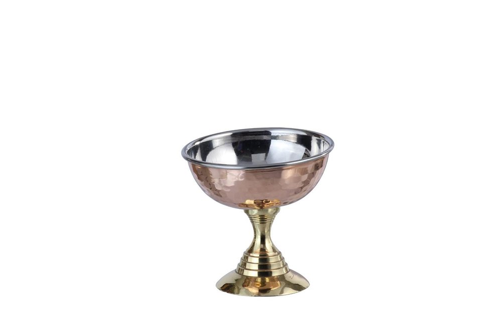 Round Copper Steel Ice Cream Cup, Size: 150 ml