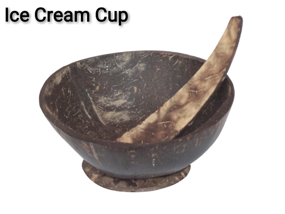 Coconut Shell Ice Cream Cup, For Home, Hotels