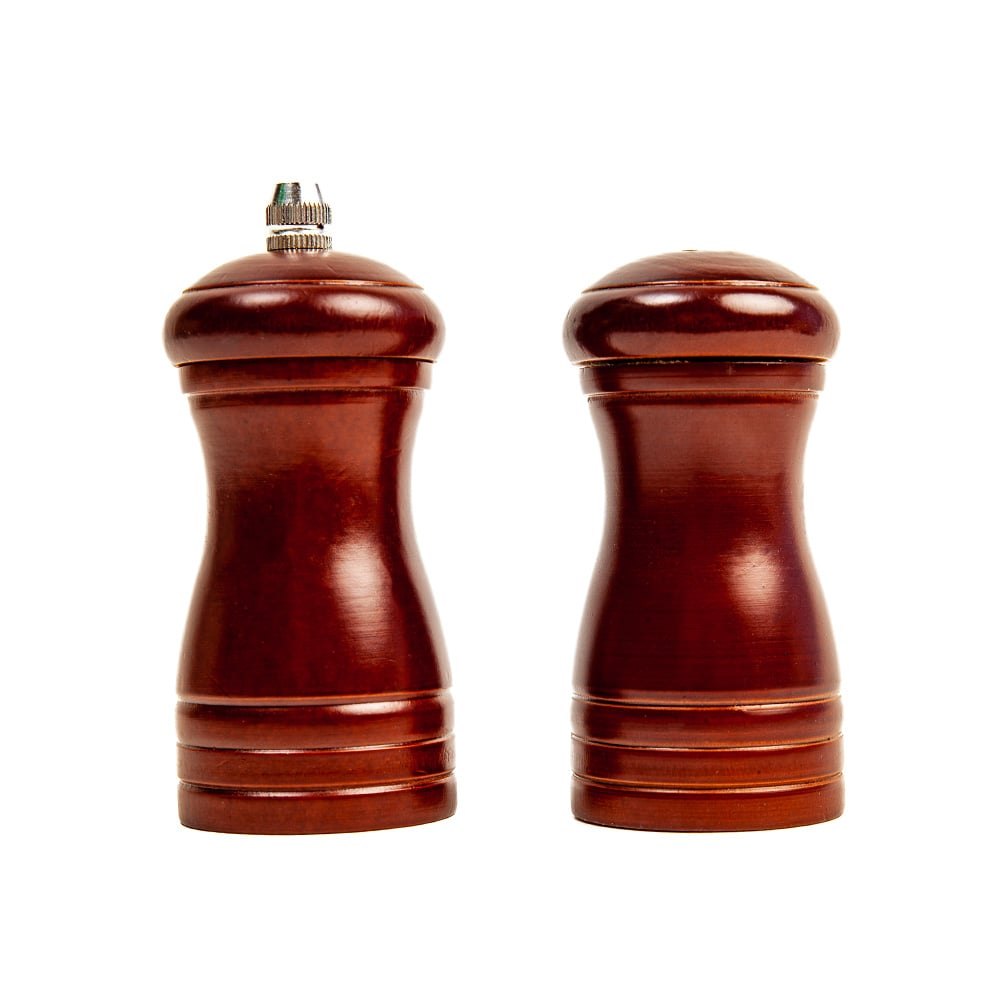 Rubber Wood Salt Shaker and Pepper Mill Set, Packaging Type: Box
