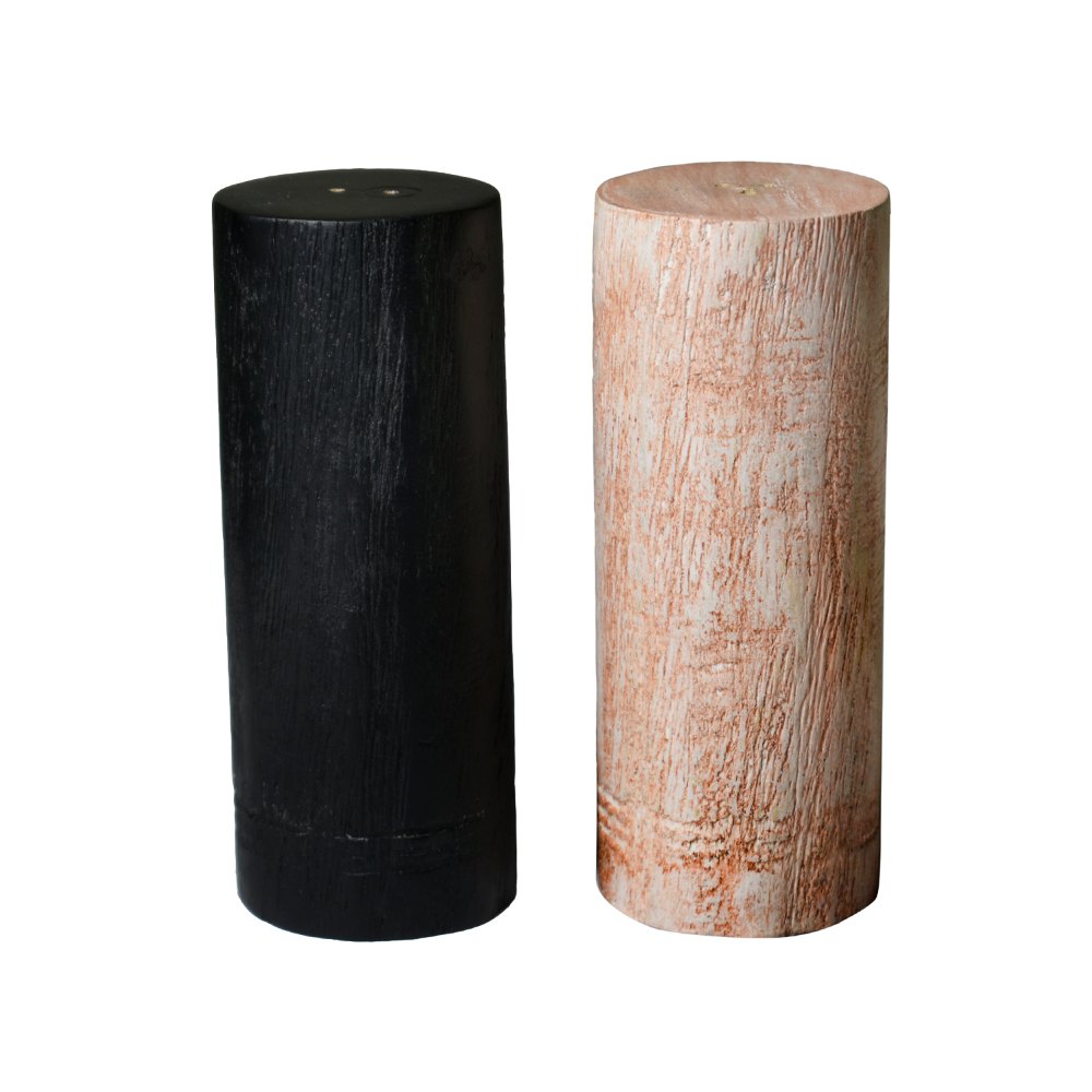 2 Piece Wood Wooden Salt Pepper Set, for Home