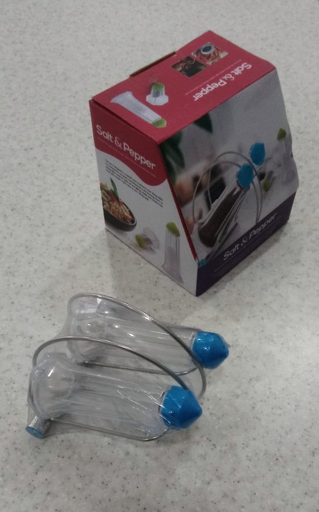 2 Pcs Silver Salt And Pepper Set, For Restaurant, Packaging Type: Box