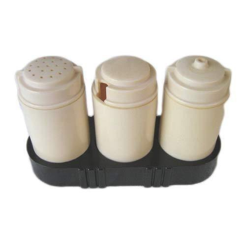 MAHAVIR 3 Plastic Salt N Pepper Set, for Home, Packaging Type: Box