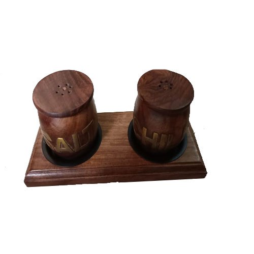 Brown Wooden Salt Pepper Shaker, For Home, Packaging Type: Box