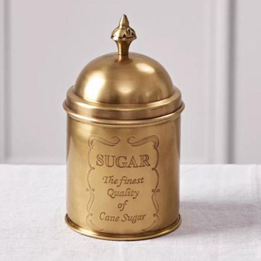 Yellow Brass Sugar Box