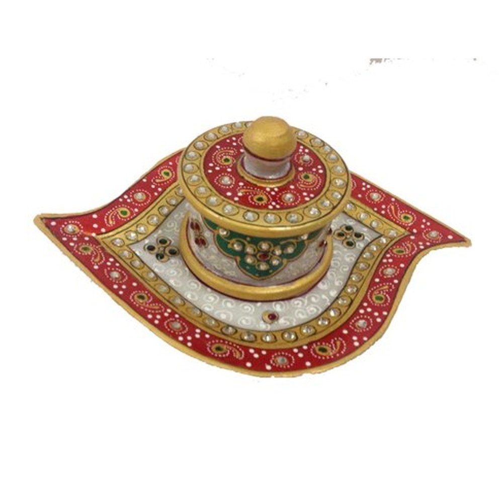 Multicolor Marble Mukhwas Box (6 inch)