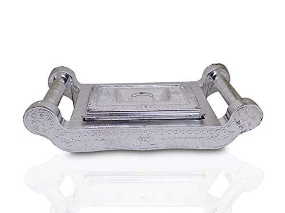 Silver Plastic Mukhwas Box, Rectangular