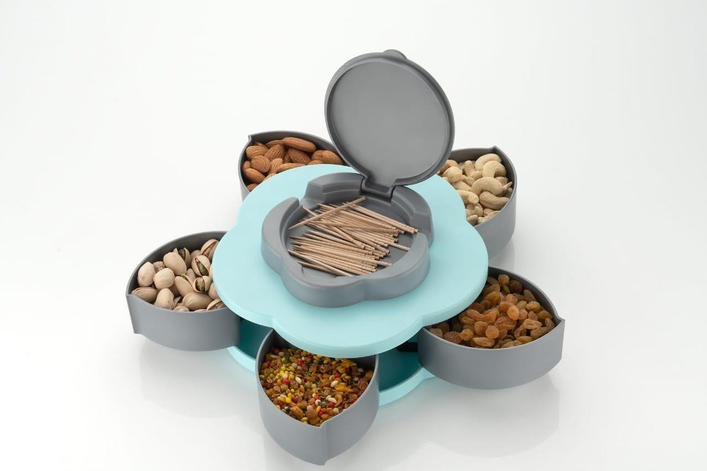 Plastic Excel Multipurpose Dining Smart Candy Dry Fruits Mouth Freshener Box, For Home, Shape: Flower