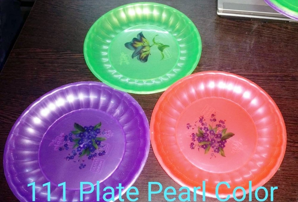 Round Plastic Apple Dish 7 Plate Color