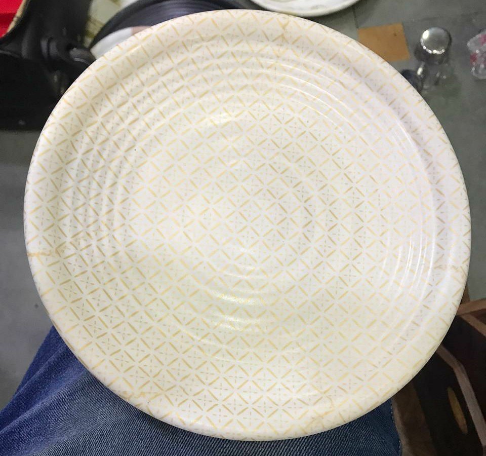 Dinner Plate Melamine Spiral Design Dish, Packaging Type: Carton Box, Round