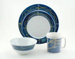 White Melamine Dishes, Packaging Type: Box, Round