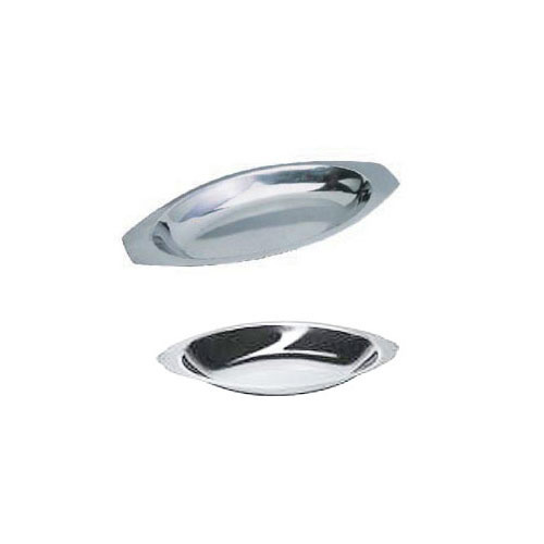 SS 202 Silver Oval Au Gratin Dish, Packaging Type: Carton Box