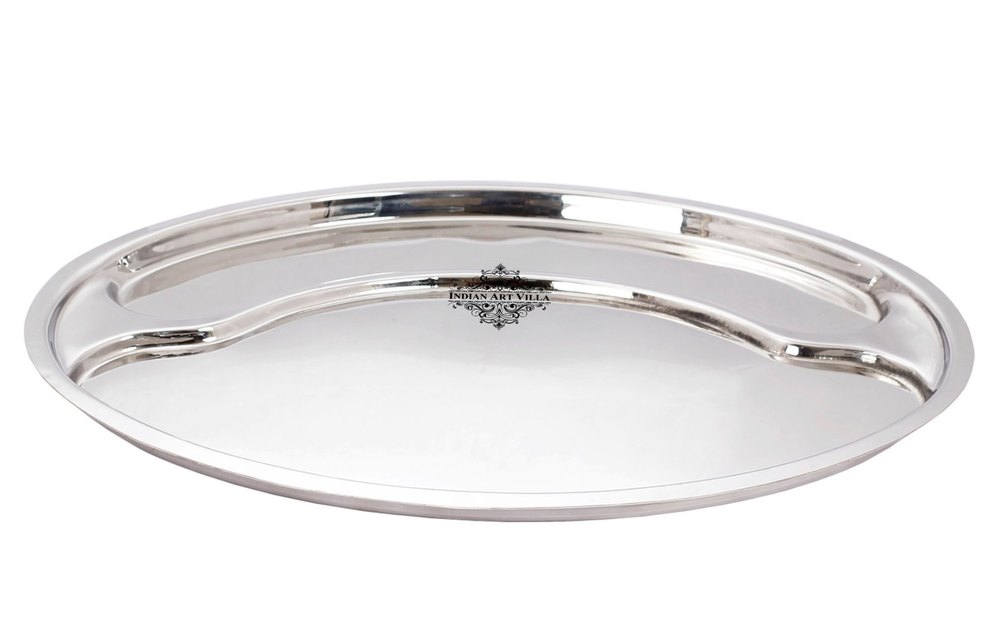 Steel Oval Plate Serving Dishes Tableware Dinnerware Diameter 16.8 Inch