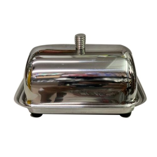 Stainless Steel Domed Butter Dish, Packaging Type: Box, Rectangle