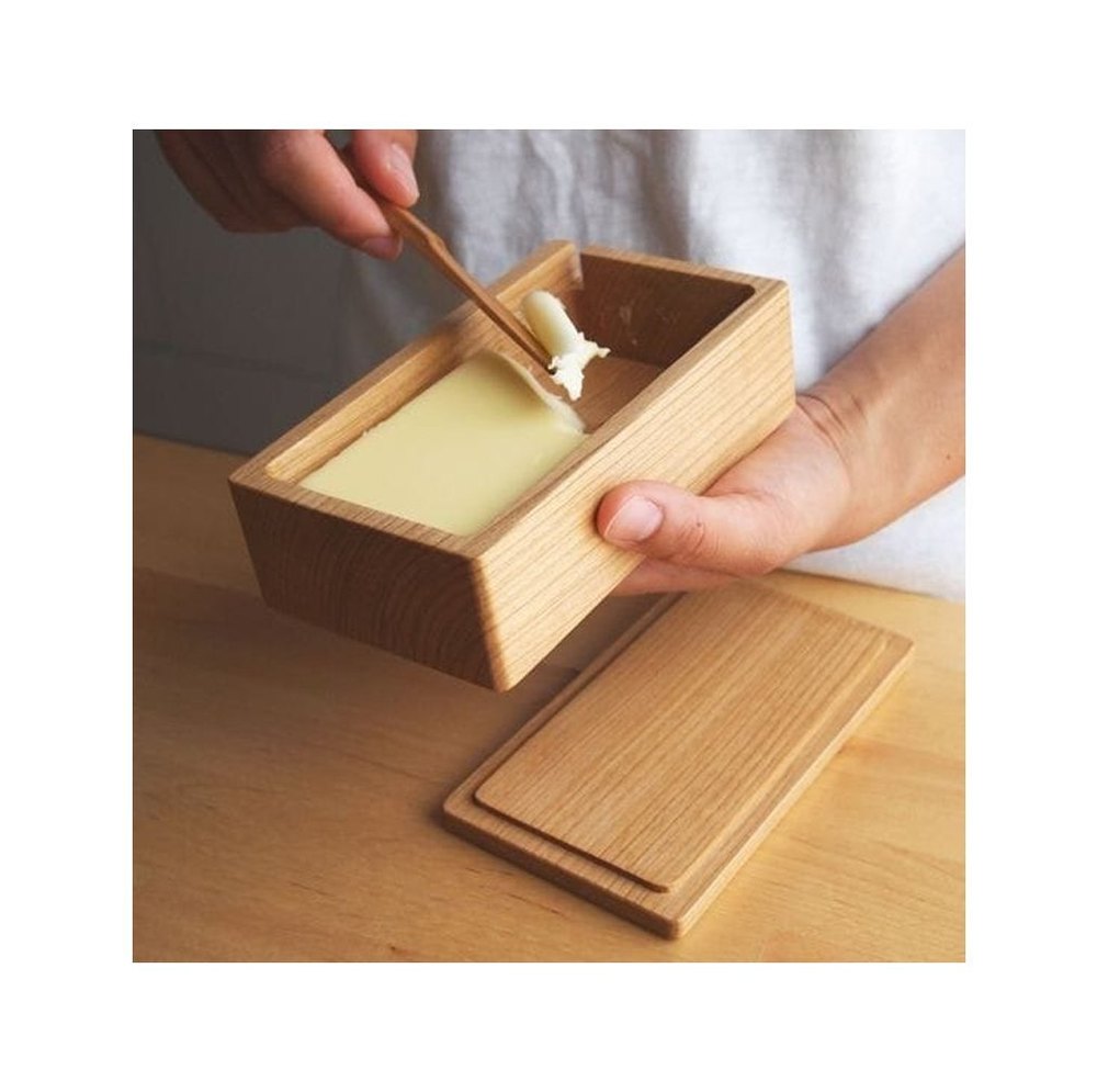 Brown Wooden Butter Box, Rectangle