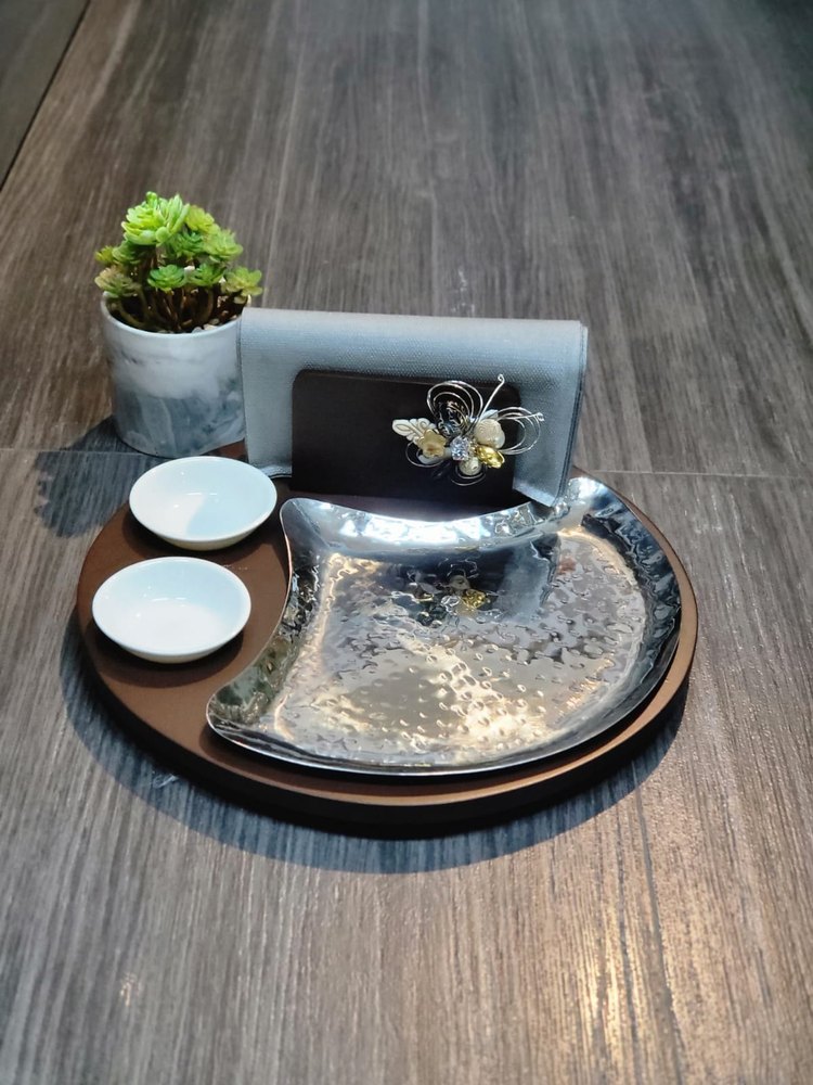 Home Decor Stainless Steel Round Ss Platter