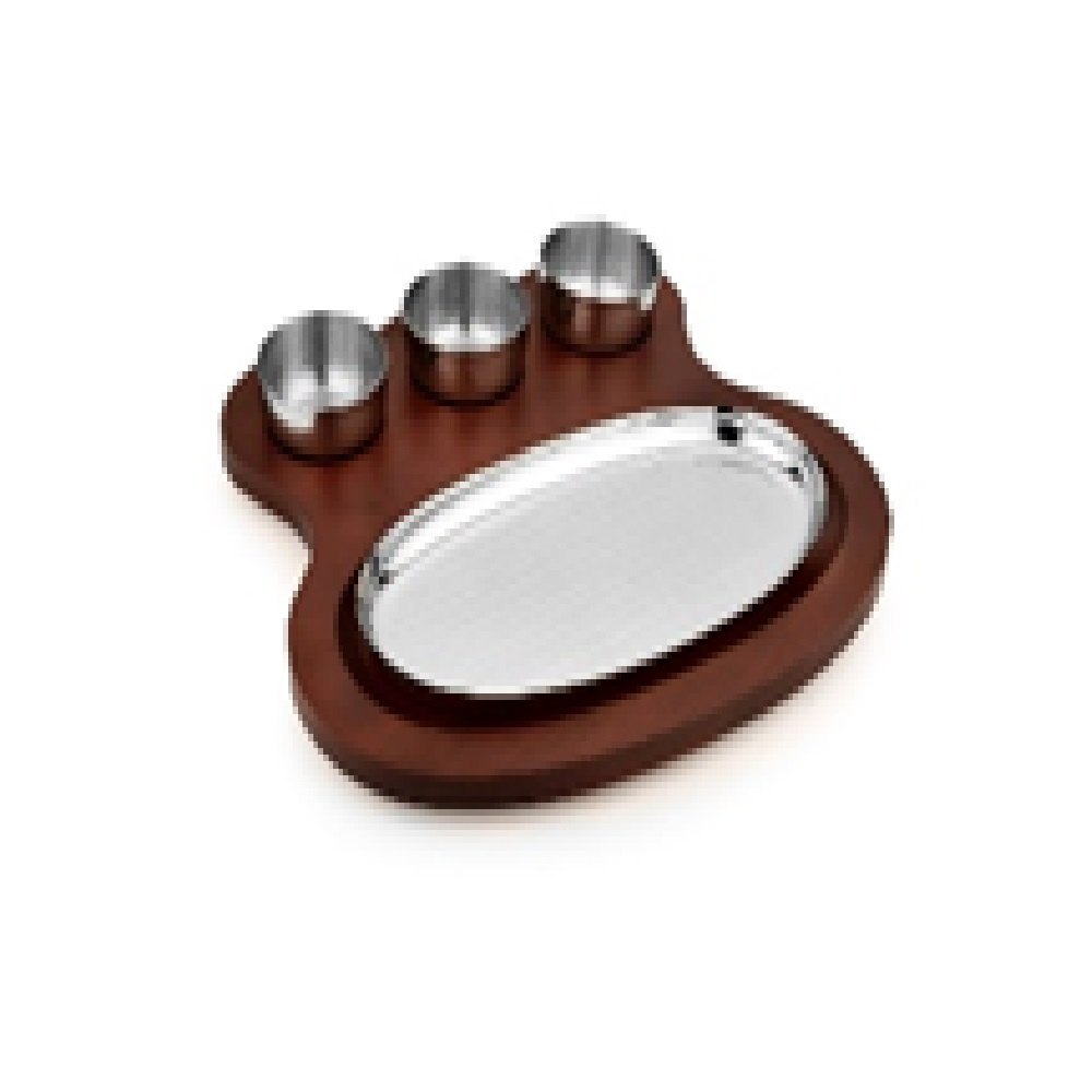 Silver Stainless Steel Oval Platter Bowl, Size: 32.5 X 35.5 cm