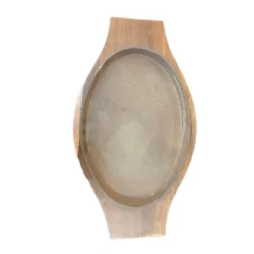 Brown Wooden Oval Family Big