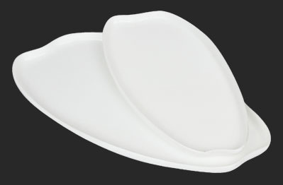 White & Black ovel Snack Platters, For Restaurant