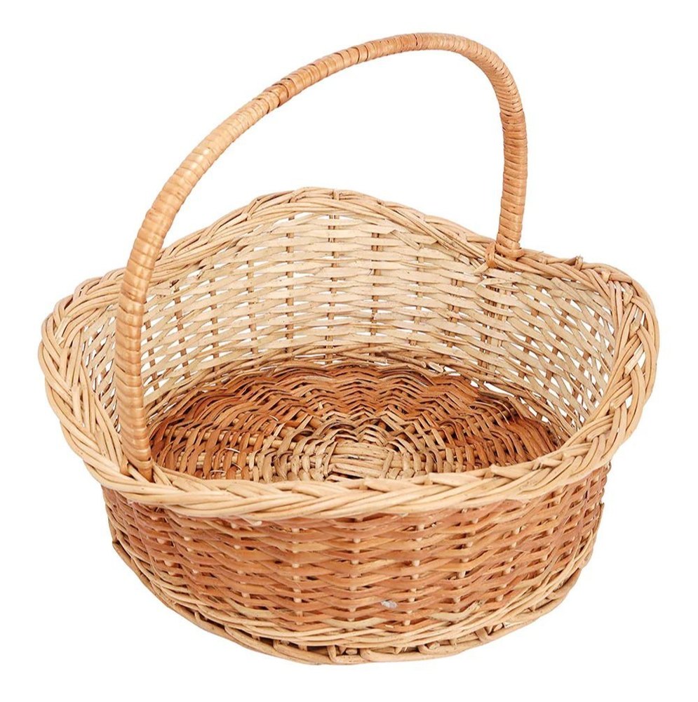 Metal Silver Deep Bread Basket - Half Moon, For Restaurant, Size: 24 cm