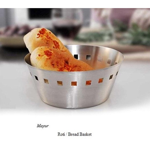 SS Roti and Bread Basket, Shape: Round