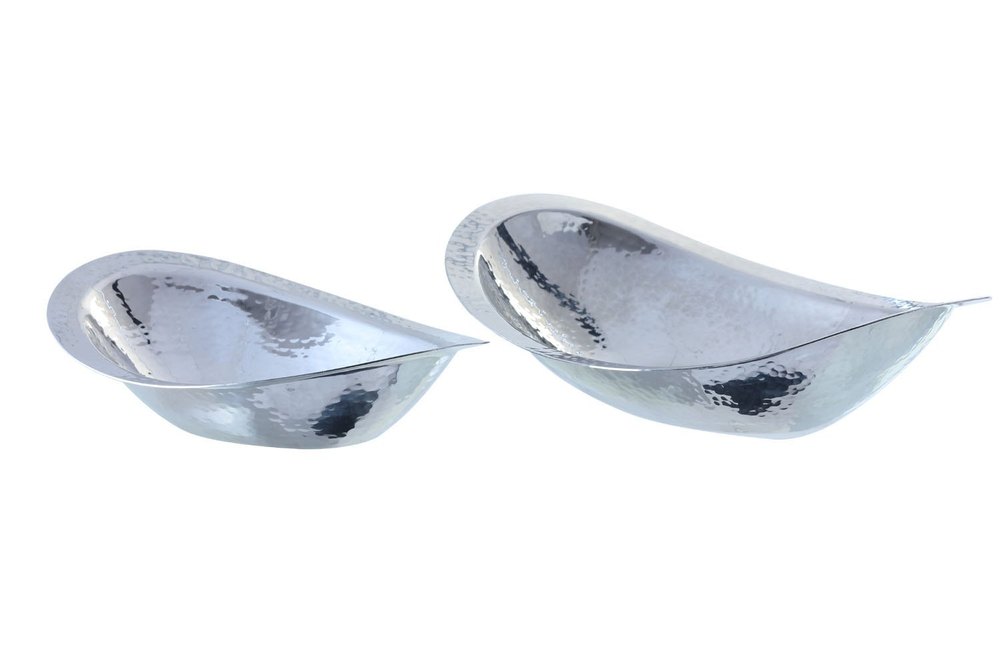 SS Hammered Oblong Bread Basket
