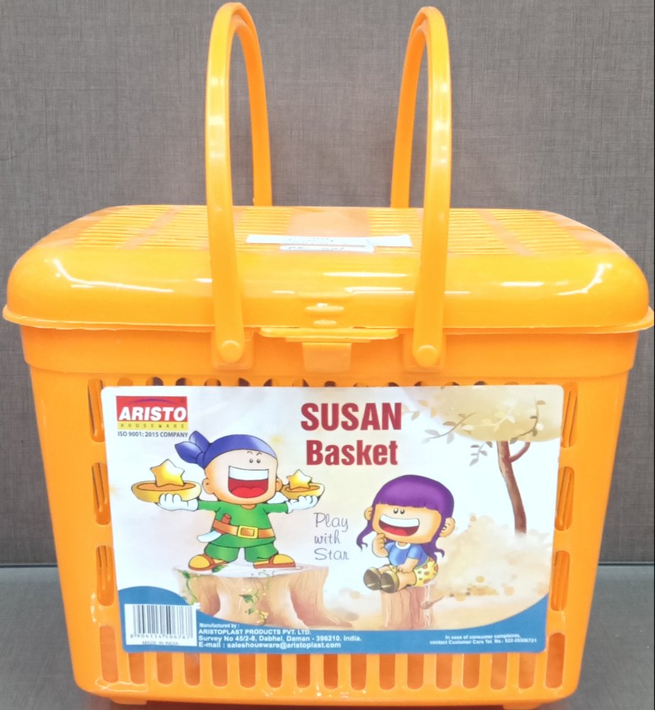 Multicolor Plastic Susan Basket, Size/Dimension: Mini