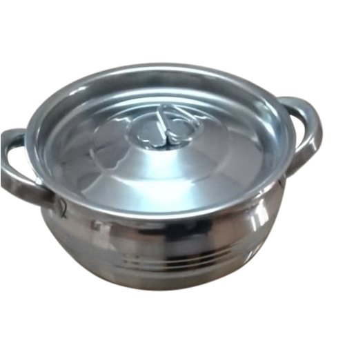Round SS Serving Pot With Lid, For Hotel/Restaurant, Capacity: 2.5 Litre