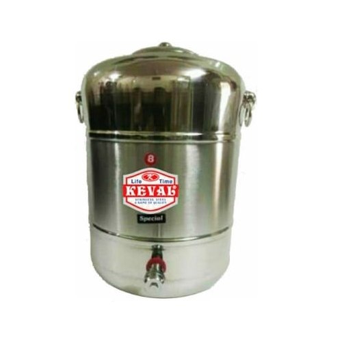 Keval Stainless Steel Matka, Capacity: 10 - 15 L, Grade: SS 304
