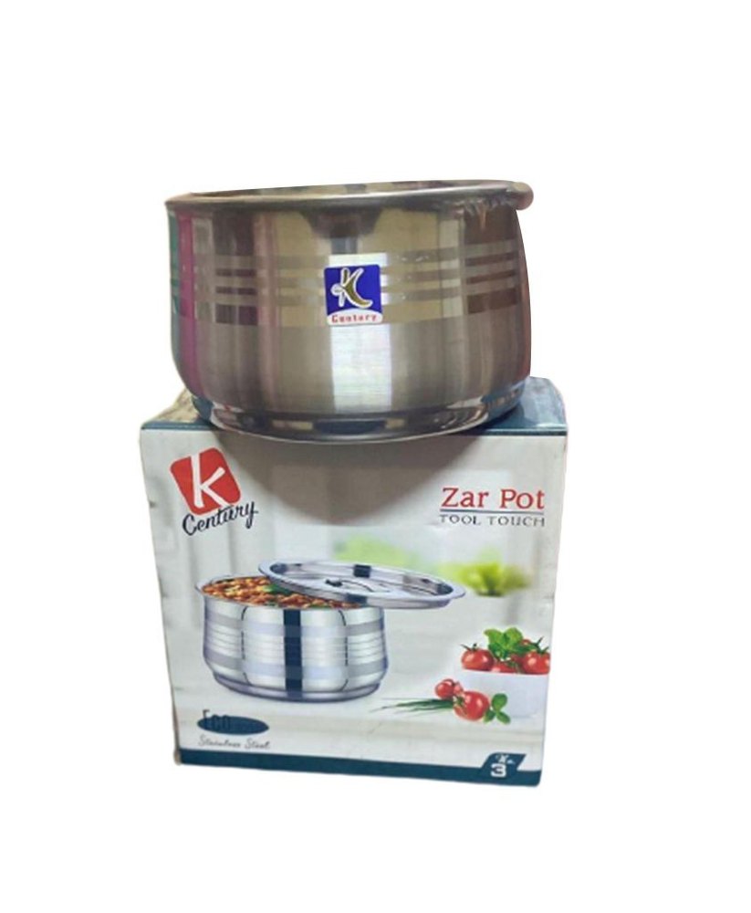 K Century Stainless Steel Pot, Capacity: 3 Litre, Grade: SS304