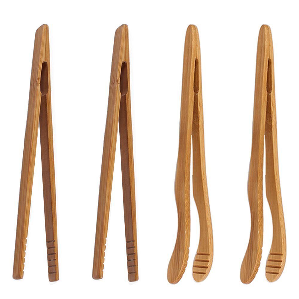 Bamboo Toaster Tongs for Toast/Pickles (Reusable)