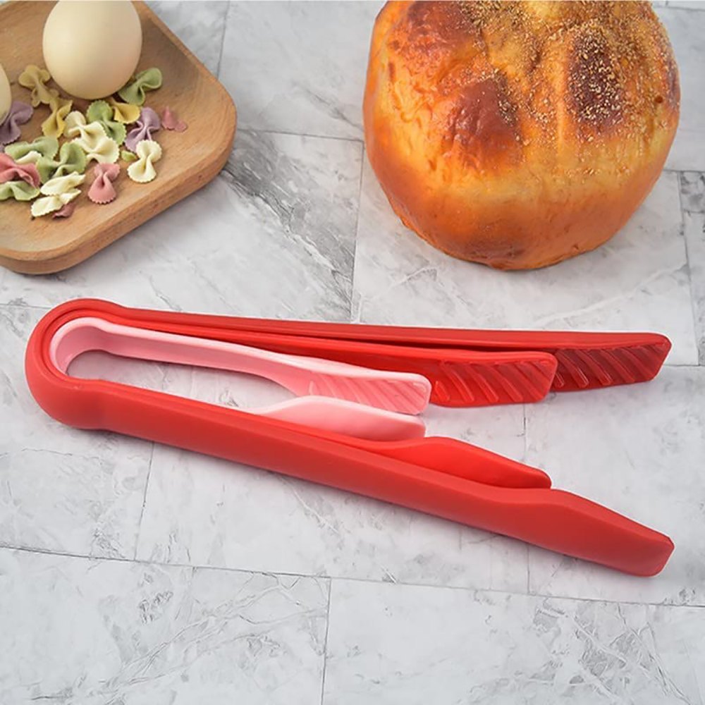 Plastic Kitchen Tongs Vegetable Bread Clip Salad Tongs mini Tong Set of 3