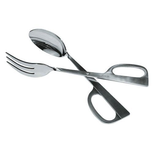 Silver Stainless Steel Salad Tong