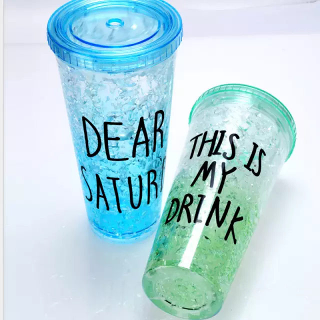 Festival Plastic Glass Tumbler With Lid Straw