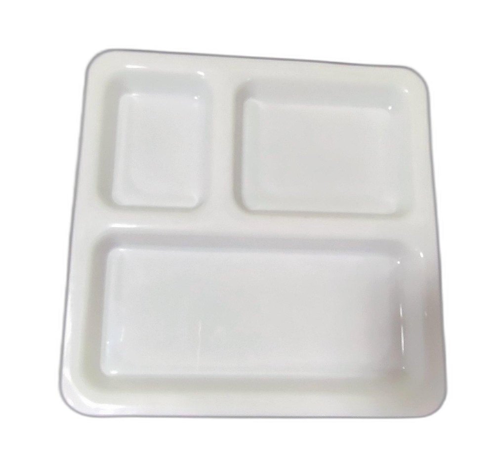 White Plain FIBER PAV BHAJI PLATE, Size: 10x9 Inch (lxw)