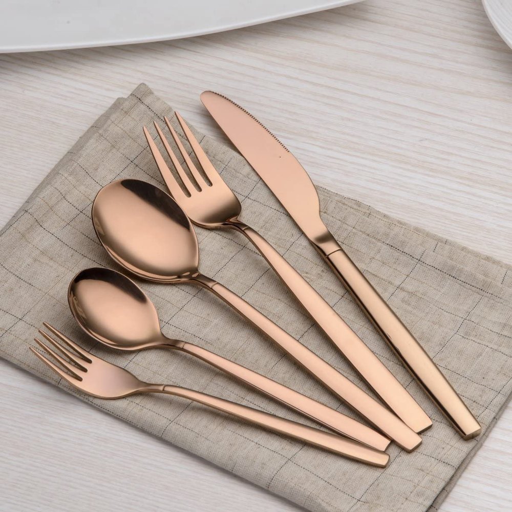 Stainless Steel Copper Finish spoon