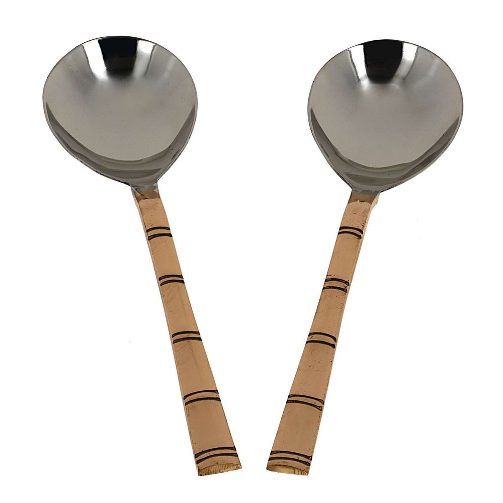 Hammered Round Copper Serving Spoon/Copper Spoon, Size: 8 Inch