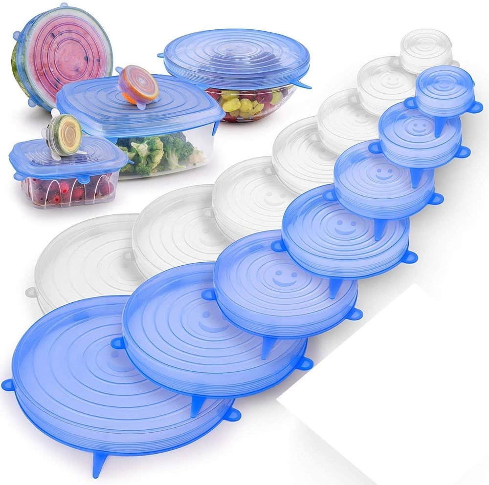 rubber blue, white Microwave Food Cover, For Kitchen, Circle