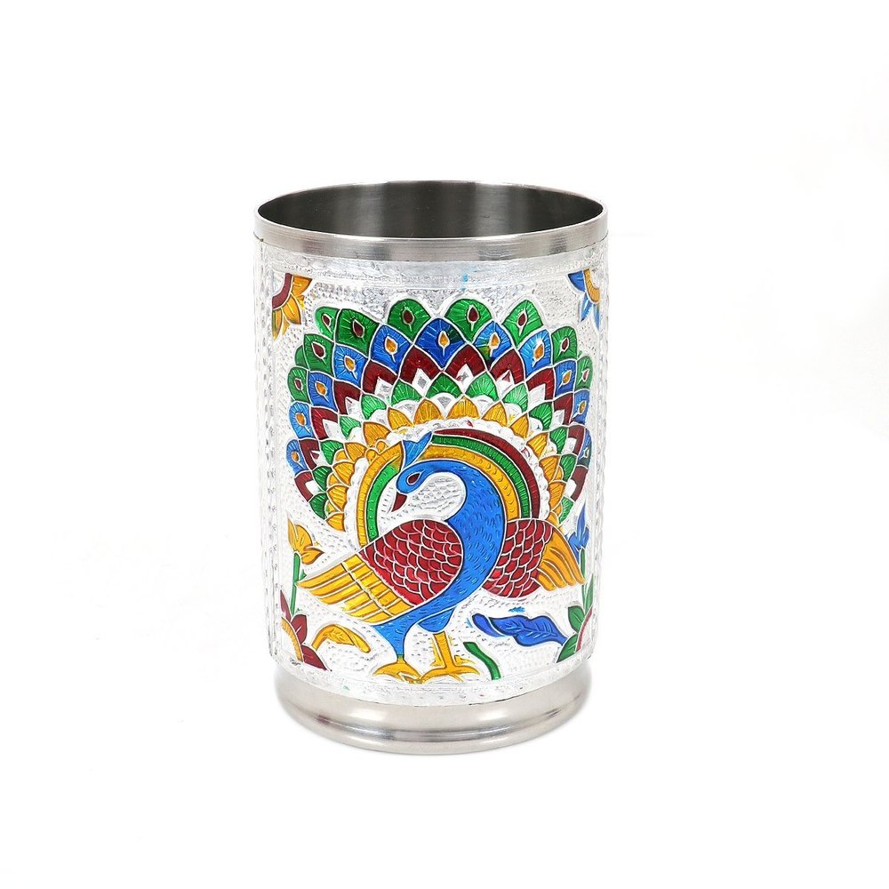 Multicolor Meenakari Glasses, Capacity: 230 Ml