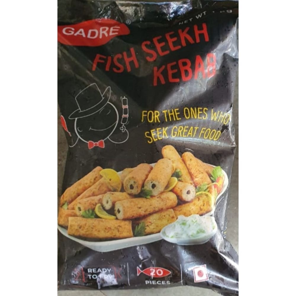 Gadre Deep Fry Frozen Fish Seekh Kabab, Packaging Type: Packet