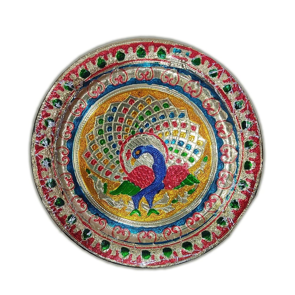 Meenakari Steel Plate