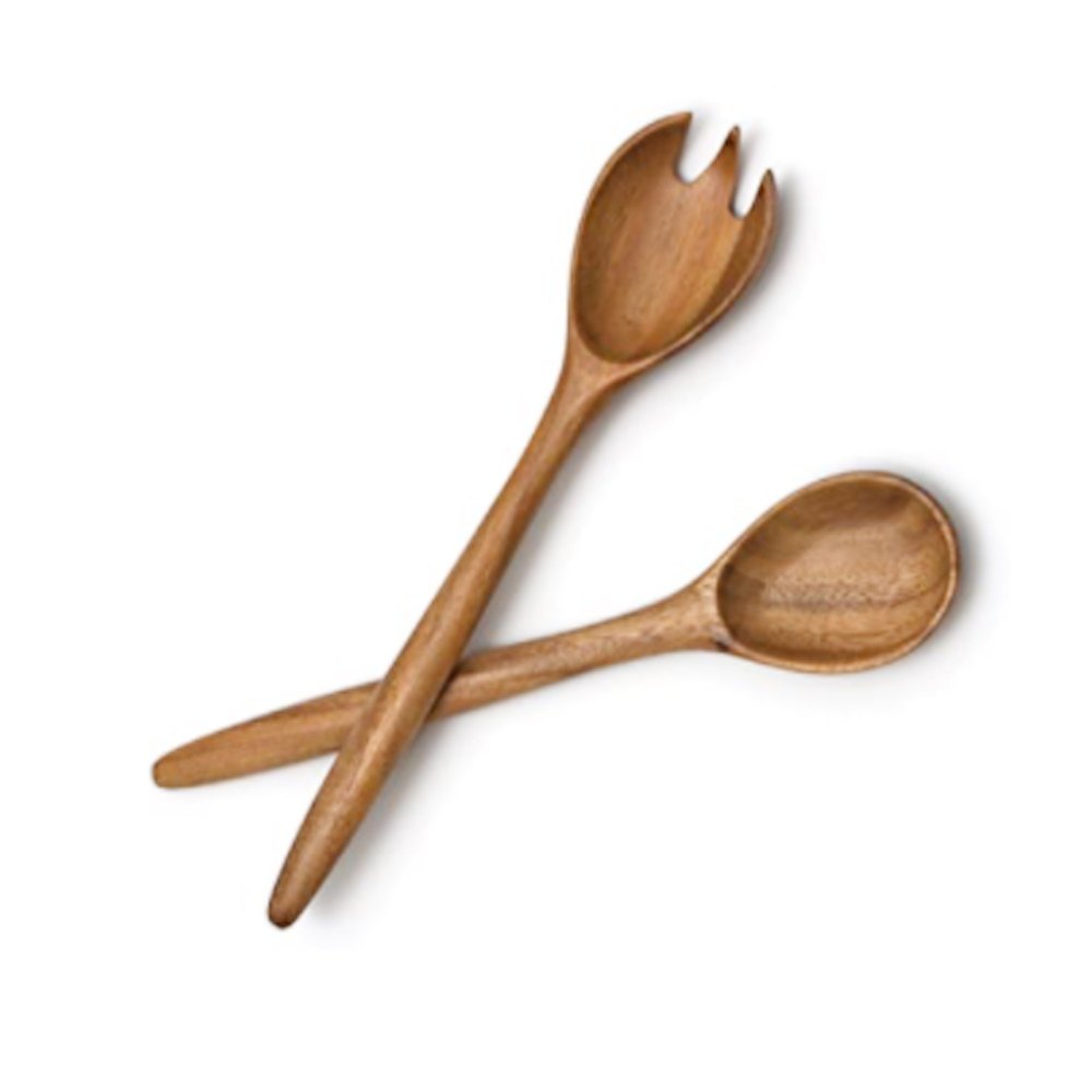 THG Natural Wooden Salad Servers, Set Contains: 2, Size: 12 Inch