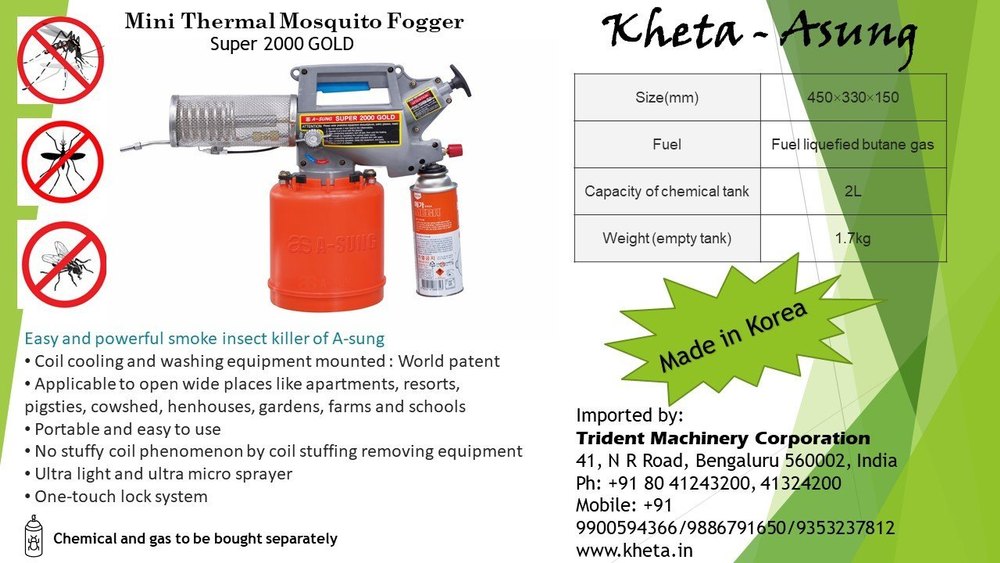 A-Sung Fuel Mosquito Thermal Fogging Machine