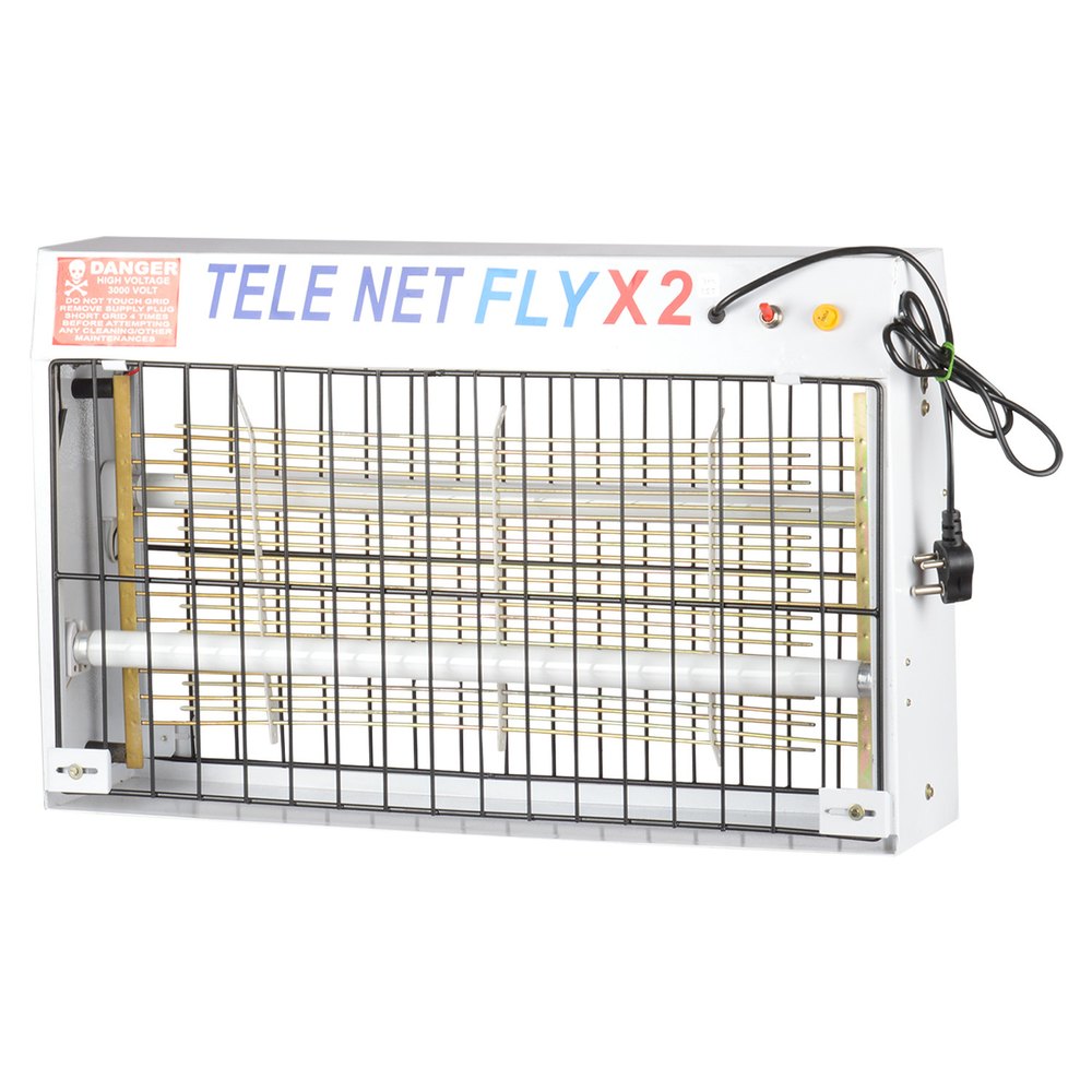 White Metal Tele Net Fly Insect Killer FLY - 102, For Hotel