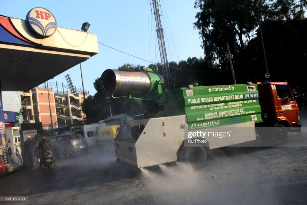 Green Mild Steel Truck Mounted Water Sprinkler